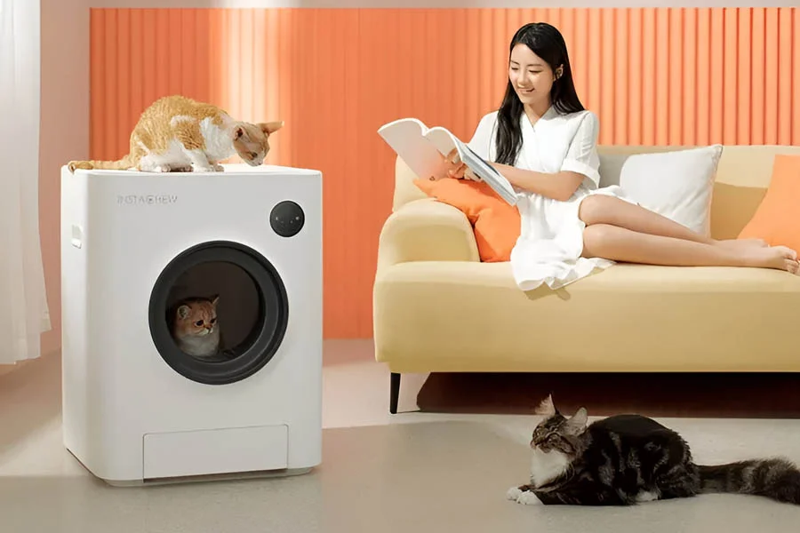 automatic cat litter box for multiple cats